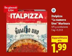 Lidl Italpizza La Numero Uno Marinara offerta