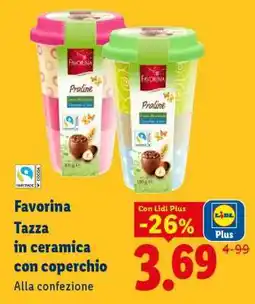 Lidl Favorina Tazza in ceramica con coperchio offerta