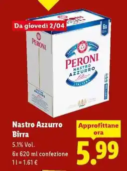 Lidl Nastro Azzurro Birra offerta