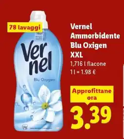 Lidl Vernel Ammorbidente Blu Oxigen XXL offerta
