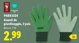 Lidl PARKSIDE Guanti da giardinaggio, 2 paia offerta