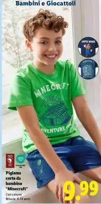 Lidl Pigiama corto da bambino 'Minecraft' offerta