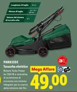 Lidl PARKSIDE Tosaerba elettrico offerta