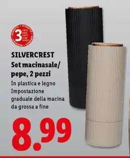 Lidl Silvercrest Set macinasale/pepe, 2 pezzi offerta