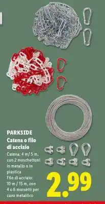 Lidl PARKSIDE Catena o filo di acciaio offerta