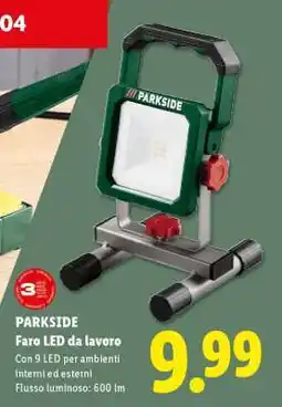 Lidl PARKSIDE Faro LED da lavoro offerta