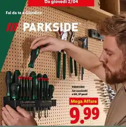 Lidl PARKSIDE Set cacciaviti e bit, 37 pezzi offerta