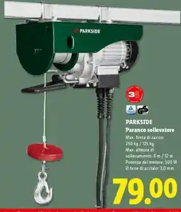 Lidl PARKSIDE Paranco sollevatore offerta