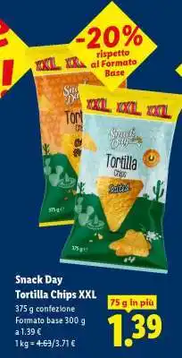 Lidl Snack Day Tortilla Chips XXL offerta