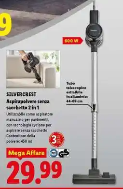 Lidl SILVERCREST Aspirapolvere senza sacchetto 2 in 1 offerta