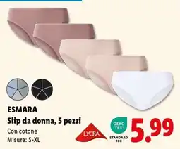 Lidl esmarà Slip da donna, 5 pezzi offerta