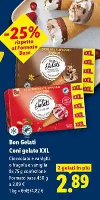 Lidl Bon Gelati Coni gelato XXL offerta