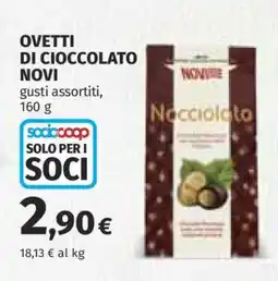 Coop OVETTI DI CIOCCOLATO NOVI offerta