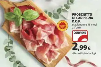 Coop Prosciutto di Carpegna D.O.P offerta