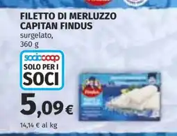 Coop Filetto di Merluzzo Capitan Findus offerta