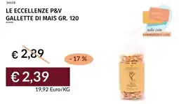 Prezzemolo e Vitale Le eccellenze p&v gallette di mais offerta