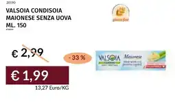 Prezzemolo e Vitale Valsoia condisoia maionese senza uova offerta