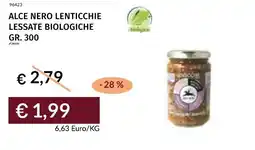 Prezzemolo e Vitale Alce nero lenticchie lessate biologiche offerta