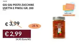 Prezzemolo e Vitale Giu giu pesto zucchine uvetta e pinoli offerta
