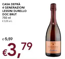 Migross Supermercati e Market Casa defrà 4 generazioni lessini durello doc brut offerta