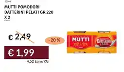 Prezzemolo e Vitale Mutti pomodori datterini pelati offerta