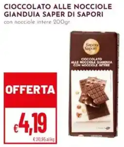 Pan Cioccolato alle nocciole gianduia SAPER DI SAPORI offerta