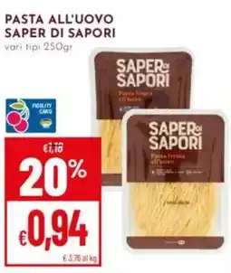 Pan Pasta all'uovo SAPER DI SAPORI offerta