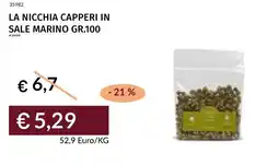 Prezzemolo e Vitale La nicchia capperi in sale marino offerta
