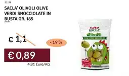 Prezzemolo e Vitale Sacla' olivoli olive verdi snocciolate in busta offerta