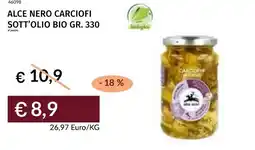 Prezzemolo e Vitale Alce nero carciofi sott'olio bio offerta