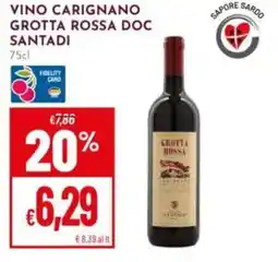 Pan Vino carignano grotta rossa doc santadi offerta