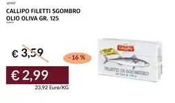 Prezzemolo e Vitale Callipo filetti sgombro olio oliva offerta