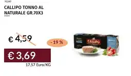 Prezzemolo e Vitale Callipo tonno al naturale offerta
