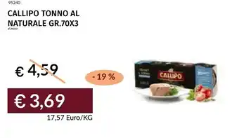 Prezzemolo e Vitale Callipo tonno al naturale offerta