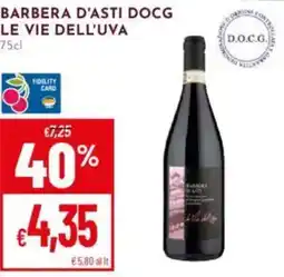 Pan Barbera d'asti docg LE VIE DELL'UVA offerta