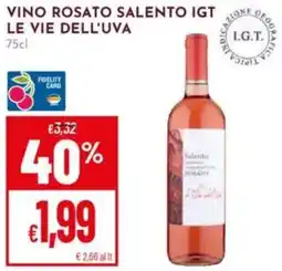 Pan Vino rosato salento igt LE VIE DELL'UVA offerta