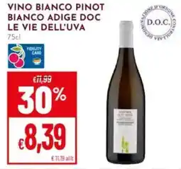 Pan Vino bianco pinot bianco adige doc LE VIE DELL'UVA offerta