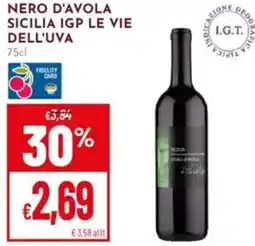 Pan Nero d'avola sicilia igp LE VIE DELL'UVA offerta