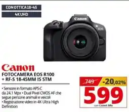 Comet Canon fotocamera EOS R100 + RF-S 18-45MM IS STM offerta