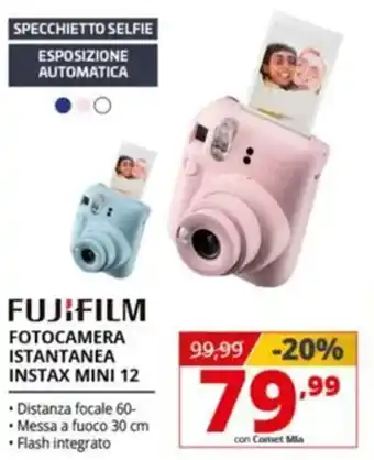 Comet Fujifilm fotocamera istantanea instax mini 12 offerta