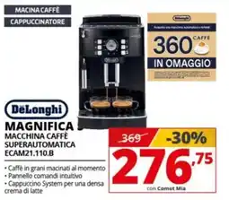 Comet DeLonghi MAGNIFICA MACCHINA CAFFÈ SUPERAUTOMATICA ECAM21.110.B offerta