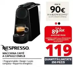 Comet Nespresso macchina caffè a capsule EN85.B offerta