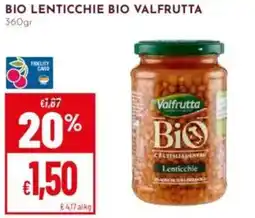 Pan Bio lenticchie bio VALFRUTTA offerta