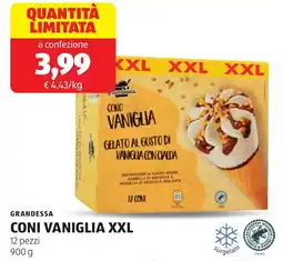 ALDI Grandessa coni vaniglia XXL offerta