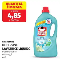 ALDI Omino bianco detersivo lavatrice liquido offerta