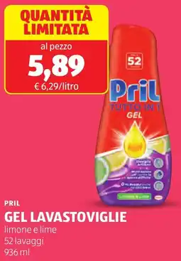 ALDI Pril gel lavastoviglie offerta