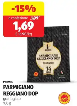 ALDI Primis parmigiano reggiano DOP offerta