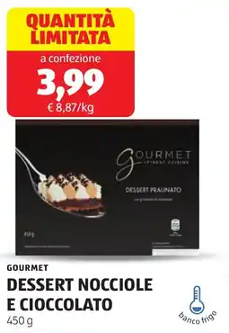 ALDI Gourmet dessert nocciole e cioccolato offerta