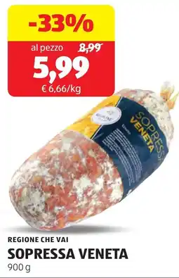 ALDI Regione che vai sopressa veneta offerta