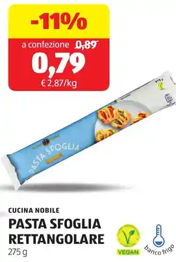 ALDI Cucina nobile pasta sfoglia rettangolare offerta